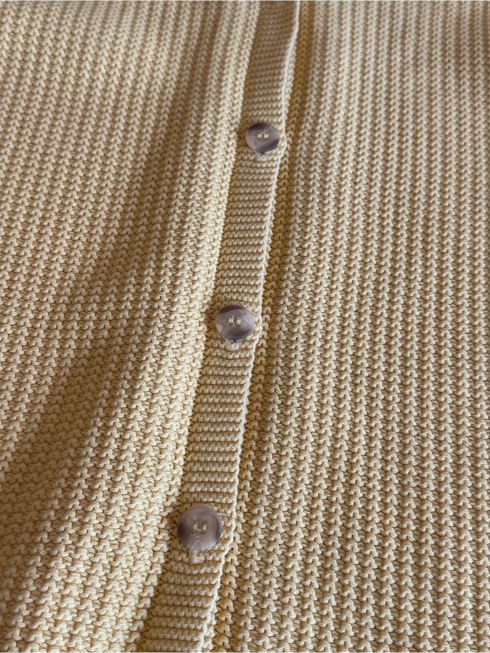 BKg & Company New York | Yellow Waffle Knit Collared Button Down Sweater, OS - Picture 7 of 9